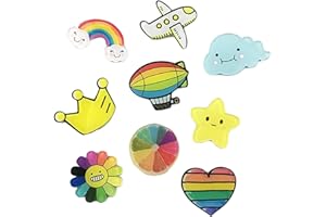 AHLMA 9 Pièces Frigo Magnétique Aimants Magnet Frigo Arc-en-Ciel de Dessin Animé aimants Décoratifs en Acrylique Convient à la Décoration de la Maternelle, de la Maison et de la Salle de Classe
