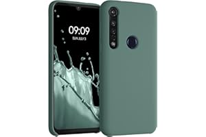 kwmobile Carcasa Compatible con Motorola Moto G8 Plus Funda - Case TPU y Silicona antigolpes - Apto Carga inalámbrica - Verde Bosque