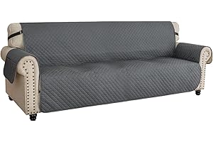 XINEAGE Sofá de Gran tamaño Cubrir sofá a Prueba de Agua Cubre para el sofá cojín 3, sofá Lavable Cubrir Perro Mascotas a Prueba, antideslizsofá Protector de Muebles (4 Plazas, Gris Oscuro)