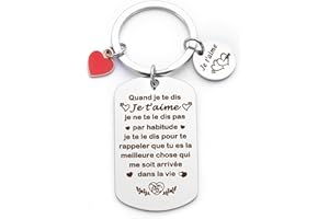 LXSAZP Cadeau Saint Valentin Pour Homme Femme Porte Clef Amoureux Idee Cadeau Couple Original Cadeau St Valentin Homme Cadeau Saint Valentin Femme Porte Clef Couple Cadeaux Saint Valentin Porte Clef Voiture