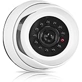 kwmobile Dummy Kamera für Deckenunterbau - mit LED Licht - Dome Überwachungskamera Attrappe - täuschend echte Fake Security C
