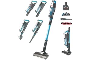 Hoover HF522STP Aspirateur Balai sans fil Puissant 22V, Grande Autonomie 45 min, Rangement Compact, Brosse Anti-emmêlement, Brosse LED Grande Capacité, Position Park&Go + Brosse Poils Animaux