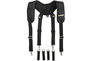 MELOTOUGH Basics Tool Belt Suspender Durable Construction Suspender for Men with Suspender loop (4 Point hook Support)