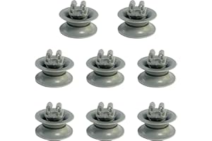 EcoJozon 8x Spülmaschinenrollen für Oberkorb – Ersatzrollen passend für Bosch Siemens Neff Beko Geschirrspüler – Korbrollen Set Spülmaschine Ersatzteile Geräuscharm & Hitzebeständig