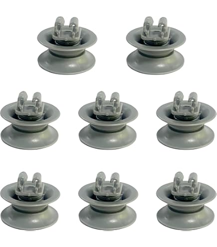 SHEAWA - Set di 4 rotelle inferiori per lavastoviglie per cestello inferiore Bosch Siemens NEFF