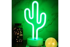 YIVIYAR Cactus Neon Light Cactus Light LED Light, USB Charging/Battery Neon Sign Cactus Decor Classroom LED Cactus Light Kids Night Light Room Lights for Bedroom Teen Girl Bedroom Decor(Cactus)