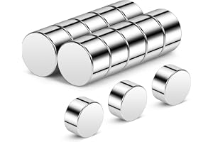 Wukong Neodym-magnet, Stark, Liten, 8 x 5 mm, 10 Stycken Minimagneter Extra Starka, Anslagstavla, Magneter, Whiteboardmagnete