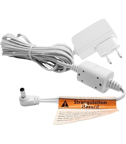 Aukru 6V oplader voeding oplaadkabel voor NUK babyfoon met camera Eco Control Video Parent Unit
