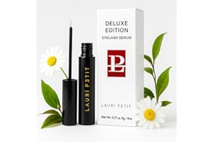 Lauri Petit® Wimpernserum ohne Hormone – Augenbrauen und Wimpern Serum Booster für starkes Wachstum von Wimpern & Augenbrauen – Hormonfrei und ohne Silikone – Lash Serum for long lashes & brow (5ml)