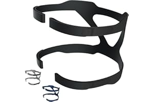 Hersvin CPAP Bandeau Universel, Sangles de Remplacement Serre-tête Ultraléger Confortable Bonne Elasticité Compatible avec Plupart des Masques Nasaux et Facials pour Respironics Resmed Resmart (Noir)