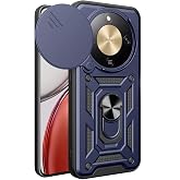 Aksesuarcim Honor Magic 8 Lite ile Uyumlu Kılıfı Silikon Stand Y&uuml;z&uuml;kl&uuml; Ara&ccedil; Tutucu Mıknatıslı Darbe ve Kamera Korumalı Tank S
