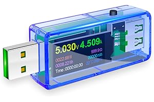 YOJOCK Tester USB 3.0 Multimetr 3,7-30 V 0-4 A USB miernik napięcia tester prądu i napięcia cyfrowy miernik woltomierz, amperomierz, wykrywacz pojemności baterii power bank