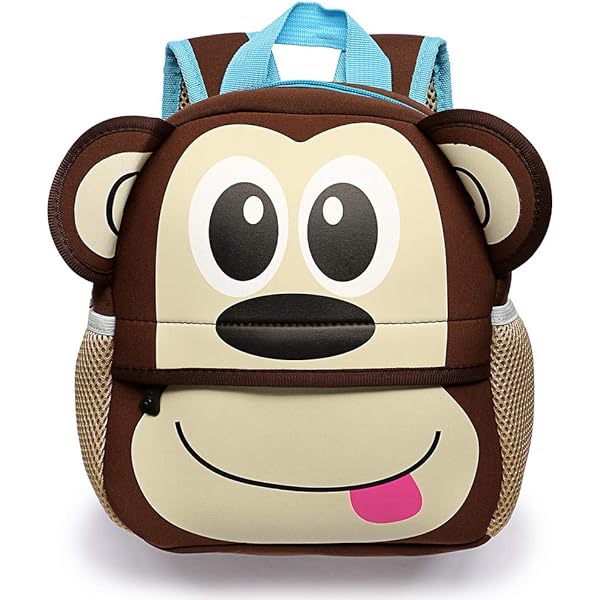 IGNPION Nursery Kids Backpacks Toddle Children School Bag Zoo Lunch Bag 3d Cute Animal Cartoon Preschool Rucksack Monkeysmall - View #10