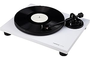 Reloop Turn 2 - analogowy gramofon HiFi z napędem paskowym (33/45 obr./min) z prostym ramieniem, wkładką Ortofon OM10, odlewanym aluminiowym talerzem z chromowanym obramowaniem