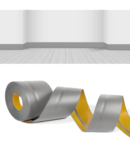 Wandprofielen Zelfklevend, 3cm x 3cm x 8m Hoekprofiel Zelfklevend, PVC Flexibel Zacht Sokkelprofiel Wit, Randbescherming Zelfklevend, Flexibel Hoekprofiel Zelfklevend voor Deuren, Ramen, Muren