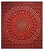 Produktbild Red Tapestry Beach Mandala Hippie Bohemian Cotton Wall Hanging Wall Art India... by Handicrunch