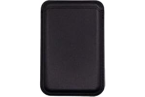 AMAZTECH Cartera Magnética de Cuero Compatible con MagSafe para iPhone 15, iPhone 14, iPhone 13 iPhone 12 Pro Pro MAX Plus Mini, Billetera Tarjetero Almacenamiento 3 Tarjetas (Negro)