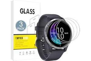 E-Hamii [3 Stück] 9H Gehärtetes,Bruchsicheres Glas Kompatibel mit Garmin Venu,[HD Kristall Klar]0,33 mm Display Schutzfolie für Garmin Venu