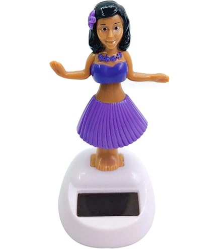 Figurine Solaire Danseuse Hawaïenne - Décoration Tableau De Bord Voiture - Animation énergie Solaire - 10.92cm