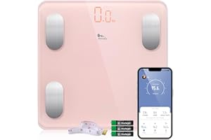 Smart Body Fat Scales, himaly Digital Weight Bathroom Scales Bluetooth Weighing Scale for Body Weight, Analyzer Smart App Body Composition with BMI, Muscle Mass Track for Fitness, Weight Loss