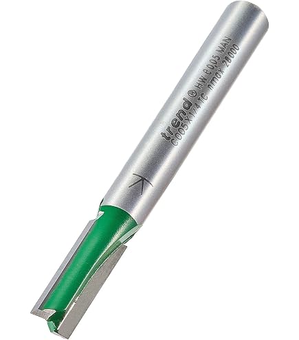 Trend – Fraise à Défoncer Deux Tranchants – Diamètre 6 Mm X Coupe 16 Mm – Carbure De Tungstène Micro-Granulé – Revêtement PTFE – C005X8MMTC