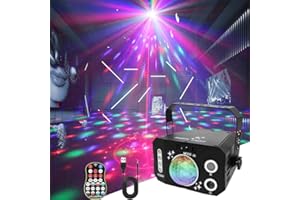 Gaogodot Luci Discoteca, Luce DJ a Ritmo di Musica, Portatile Luci del Partito con Luce a Sfera RGB, Party Lampada Strobo Discoteca per Feste Esterno e Interno, Natale, Halloween, Bar, Club, Karaoke