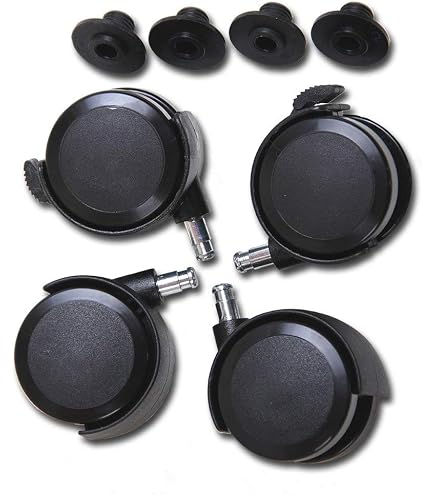 4 Roulettes De Meuble Avec Frein - Universelles - Caoutchouc Silencieux - 47mm - Pour Lit Bébé