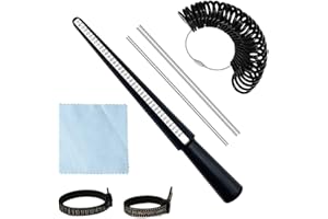 Kzouenzu 7 Pezzi Set Di Misuratori Per Anelli, Misura Dito Dito, Misuratore Di Anelli Professionale Per Misurare Diametro E Taglia Dito