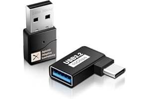 Pixelure Adaptador Bluetooth 5.2 USB Aptx de baja latencia para PS5/PS4/Swich/portátil/auriculares/altavoces/PC, adaptador Bluetooth USB para Windows/MacOS Plug Play