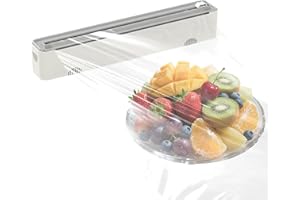 ASTRALONG Magnetischer Frischhaltefolienspender, Folienspender Magnetisch, Frischhaltefolie Schneider aus Kunststoff, folienspender aus Kunststoff, Frischhaltefolien Küchenrollenhalter Spender für Küche