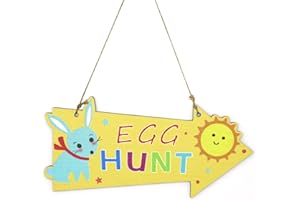 CHEERYMAGIC Easter Hunt Arrows Kids Party Home Decoration Easter Egg Hunt Signs Directions Maps Egg Game Props Easter Garden Decorations for Easter Party Outdoor Games Supply A7FHJZSP