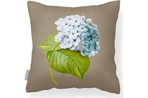 Izabela Peters Outdoor Cushions Waterproof, 43 cm, Filled Outdoor Cushion, Vintage Hydrangea - Taupe, Garden Furniture Cushions, Outdoor Seat Cushions, Garden Chair Cushions
