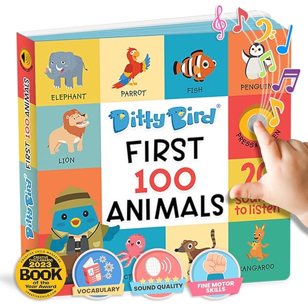 Chicco Livre Des Animaux Interactif - Livre Éducatif Avec Sons, Nombres Et Formes Pour Bébés - Apprentissage Ludique
