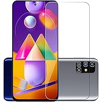POPIO Tempered Glass for Samsung Galaxy M31s (Transparent) Full Screen Coverage (except edges), Pack of 1