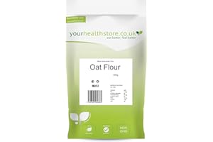 yourhealthstore® Premium Whole Grain Gluten Free Oat Flour 400g Made from British Oats
