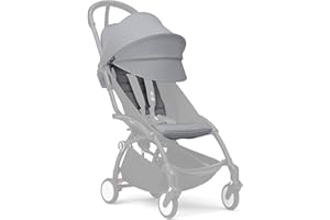Stokke YOYO 6+ Color Pack, Stone - Textiles Only: Seat Pad, Extendable Canopy & Zipped Back Pocket - Requires YOYO Frame (Sold Separately)