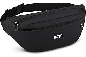 UYLIA Riñonera Grande con 4 Bolsillos con Cremallera para Hombres y Mujeres, riñonera Resistente al Agua para Deportes, Correr, Senderismo, Viajar, Entrenar, pasear al Perro, Deportes al Aire Libre