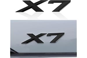 OYDDL X1-X7 Emblem Gloss Black Replacement Compatible with BMW Trunk Lid Emblem Badge Nameplate Label Decal Number Letters (Glossy black,X7)