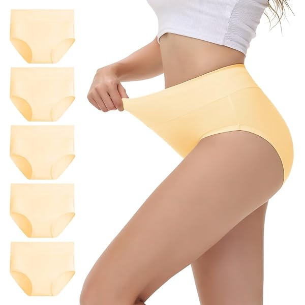 mimosso dames hoge taille comfort hipster van biologisch katoen 5-pack – Ademend, stretch & zacht – Comfortabele onderbroeken (maat S–2XL), wit, S