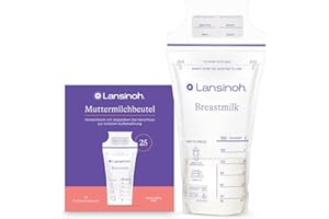 Lansinoh Muttermilchbeutel - 25 Stück - zum sicheren Aufbewahren und Einfrieren von Muttermilch - hygienisch & platzsparend
