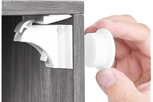 KWKW MagnetLock, 10 serrature magnetiche di sicurezza intelligenti per armadi e cassetti con 2 chiavi