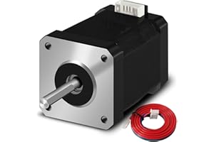SIMAX3D Nema 17 Schrittmotor 42-60 Pancake (1 Stück/Pack) 1,5 A-3,8 V 2 Phasen 4 Drähte 1,8 Grad mit 1 Meter Kabel für Creality CR-10 10S Ender 3 3D-Drucker/CNC-Extruder und Y-Achse