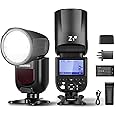 NEEWER Z1-S TTL Round Head Flash Speedlite for Sony DSLR Cameras, 76Ws 2.4G 1/8000s HSS Speedlight, 10 Levels LED Modeling Lamp, 2600mAh Lithium Battery, 480 Full Power Shots, Recycle in 1.5s Flash