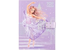 Depesche 12428 TOPModel Ballet - Tagebuch mit Zahlen-Code und Sound, lila Buch mit Model-Motiv und 80 linierten, bunt illustrierten Seiten