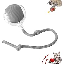 Giocattolo Elettrico Per Gatti - Palla Rotante 360°, USB Ricaricabile, 3 Modalità, Per Cani E Gatti, Rosso - Foto 9