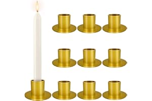 NEMMXUB 9pc Portacandele In Metallo,Portacandele da Tavolo,Portacandele per Candele Coniche da 2.5cm, Candelabri Moderni, per i Centrotavola, Matrimonio, Feste, Decorazione Della Casa
