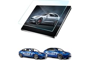 ASZSK Vetro Temperato Tesla Model 3 / Model Y, 9H Pellicola Protezione Schermo Modello Y Modello 3 con Kit di Installazione, 15" Pellicola Protettiva per Navigazione Anti-impronta Anti-graffio