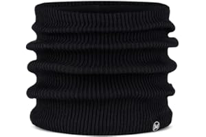 Buff Scaldacollo in Maglia e Polar Negro Unisex Adulti