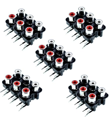 RCA Double Female Connector Nickel Placcato Presa Per Pannello