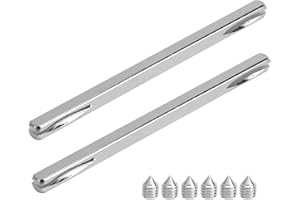 HENGBIRD 2 Pcs 8 x 150 mm Barrade Eje Dividida Cuadrada, Unidades de Barra de Husillo, Pasador Cuadrado Eje de Manija de Puerta Pasador de Fijación Tirador de Puerta de Acero Barra de Husillo